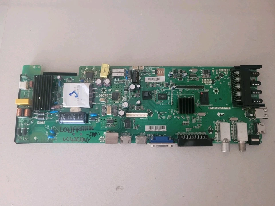 SHARP LC43FF5111K MAIN BOARD TP.MS6308.PB711 SCREEN LC430DUY-SHA1 - Image 1 of 1