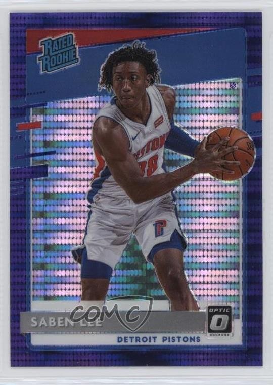 2020-21 Panini Donruss Optic Rated Rookie Blue Pulsar Prizm Saben Lee #191 10v5