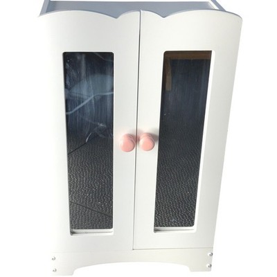 KidKraft Lil Doll Armoire White Wooden Closet with Mirrors and Hangers 60132