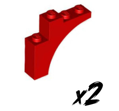 2x LEGO 80543   1x4x3 Bogen   Arch   rot   red