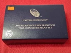 2012-S AMERICAN EAGLE $1 SAN FRAN TWO-COIN SILVER PROOF/ REV PROOF SET #MF-1467
