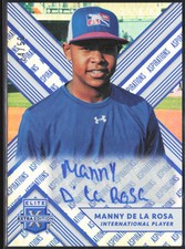 Manny De La Rosa 2018 Elite Extra Edition Auto Aspirations Blue #183 /50 DPL
