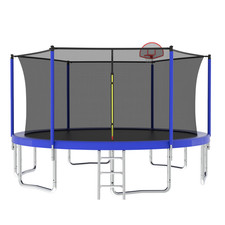 14ft Trampoline with Safety Net, Outdoor Backyard, for Kids and Teens