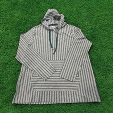 Original Penguin Striped Hoodie Men L Pullover Kangaroo Pocket Drawstring Casual