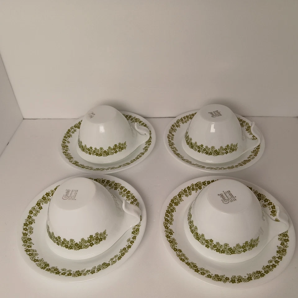 Juego de 4 tazas y platillos vintage Corelle Crazy Daisy Spring Blossom  Foto 2 de 4