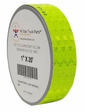 Fluorescent Yellow Green Reflective Tape Conspiciuity Safety Night 1"/2" Wide