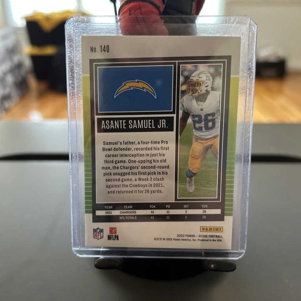 2022 Score - Asante Samuel Jr. #140 Electric /99 - Image 4 of 4