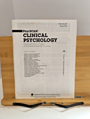 PsycSCAN:  Clinical Psychology Journals bundle of 5 journals from 1993 and 1995