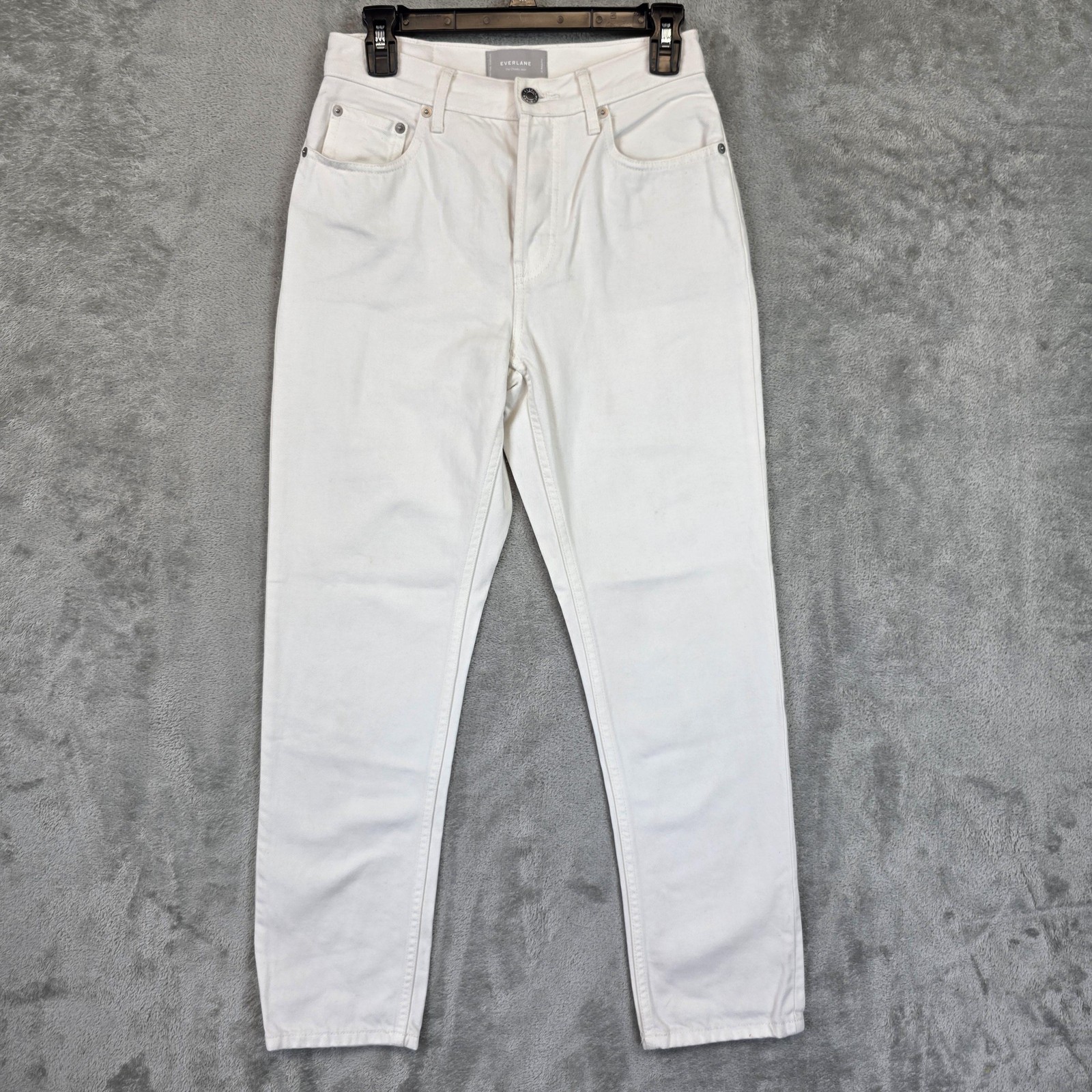 Everlane The Cheeky Jean Jeans Womens 26 White Light Wash High Rise Crop Denim
