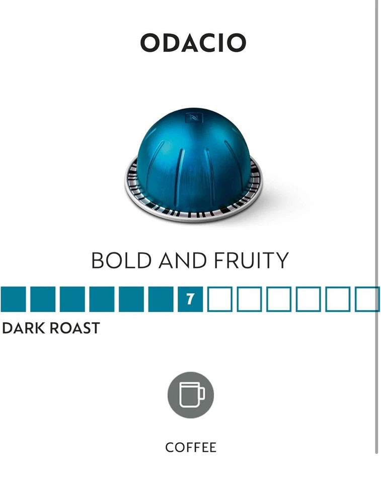 Cápsulas Nespresso Vertuo, Odacio, cápsulas de café tostado medio 50ct mejor para 31/03/26 Foto 2 de 4