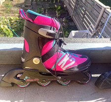K2 Marlee Pro Girls Adjustable Inline Skates Size 4.5-7.0 with back breaks