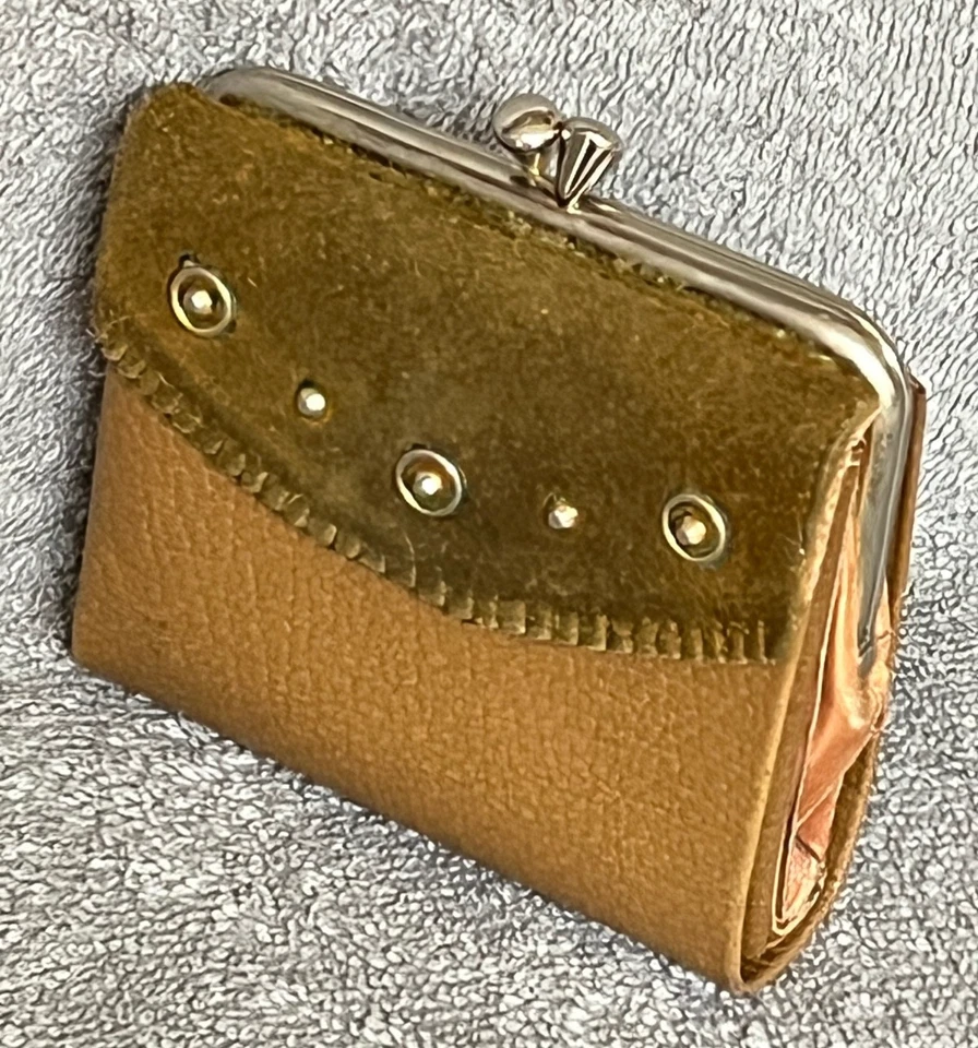 Princess Gardner 60s Vintage Wallet Cowhide Leather Coin Purse Credit Cash RARE - Image 2 of 4