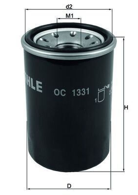 MAHLE OC 1331 Oil Filter Fits Alfa Romeo 4C Spider Giulietta Fiat