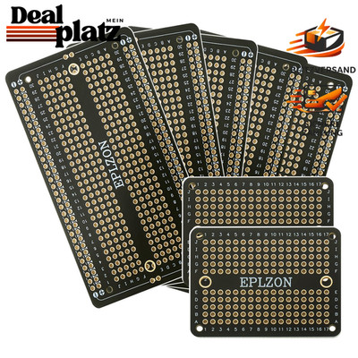 Breadboard Doppelseitig Lötbar PCB Circuit Board 5 Stück Schwarz für Arduino DIY