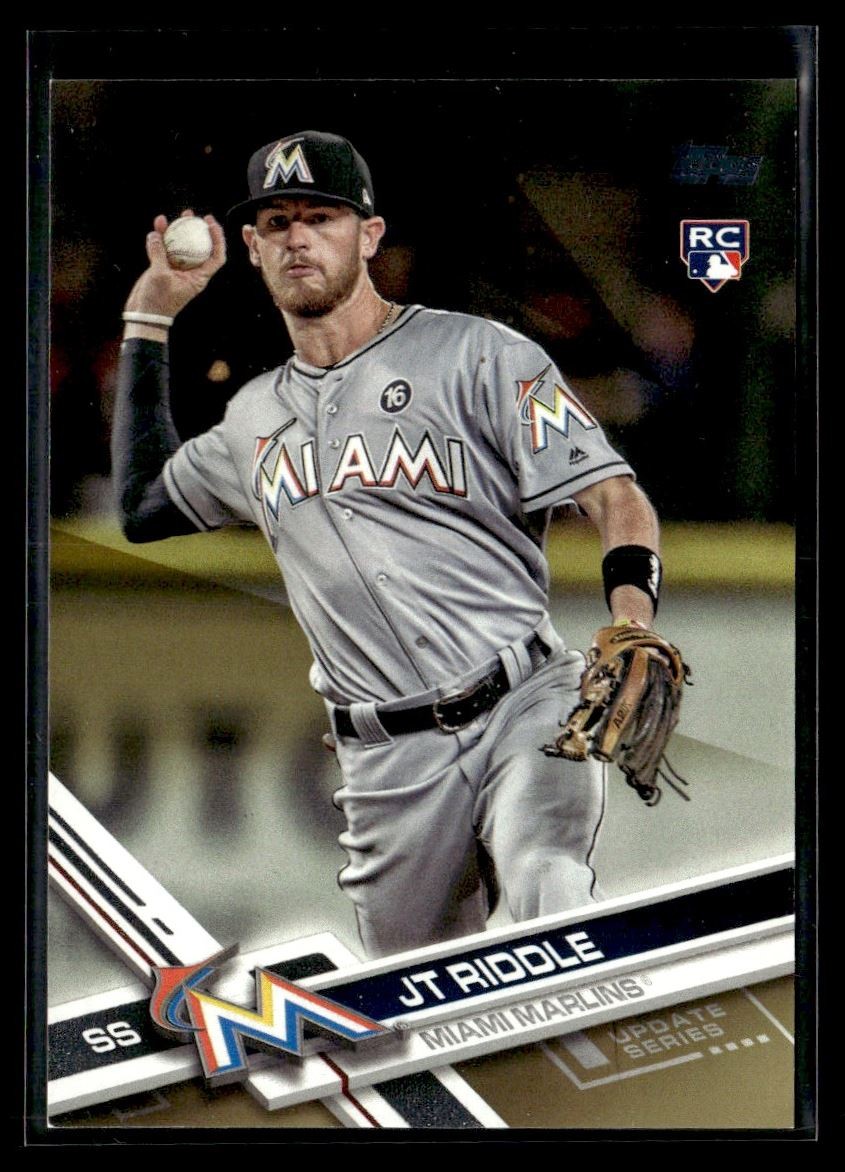 2017 Topps Update Gold JT Riddle RC 0529/2017 Miami Marlins #US159