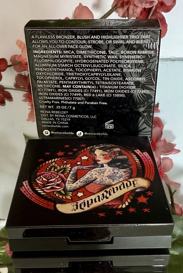 Reina Rebelde On Your Face Contour & Color Trio Palette Coqueta New Authentic - Image 3 of 4