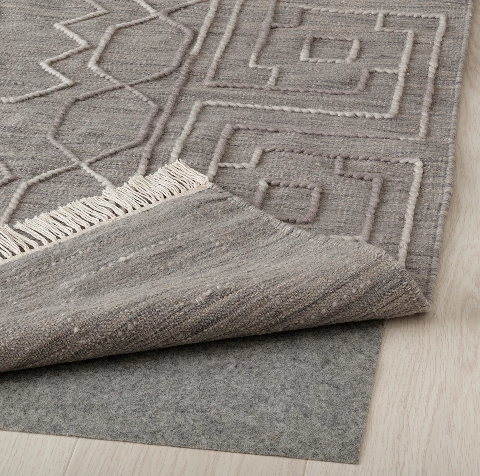 Alfombra IKEA TARGRAS, Tejida Plana, Gris Oscuro Hecha a Mano 5 '7 "x7 ' 10" 170x240 cm NUEVA Foto 4 de 4