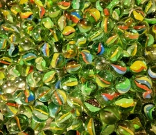 🎄 SALE Colorful Vintage Cat Eye Glass Marbles Collection. 50 marbles per bag. 