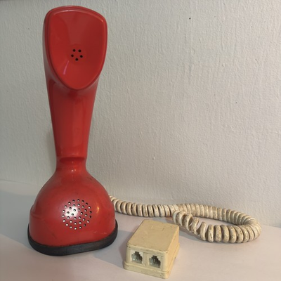 #ad ERICOFON Swedish COBRA Design RED TELEPHONE ROTARY DIAL 1956 works vintage retro $124.00