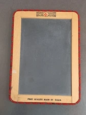 Vintage National School Slate Co Chalkboard USA Cloth Bound Double Sided 8x11