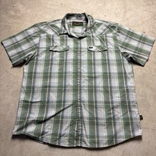 Howler Bros H Bar B Snapshirt Men  s XL green Plaid Western Pearl Snap Shirt