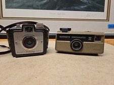Pair of 1950s Kodak Camera Brownie Holiday Camera  Hawkeye Instamatic II Film