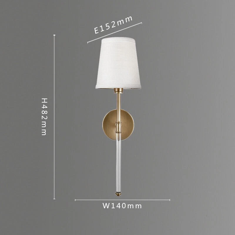 Brass Wall Light Modern Wall Lamp Bedside Sconce Mirror Front Lamp Fixture - Image 2 of 4