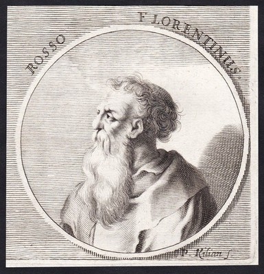 Rosso Fiorentino Maler painter Mannerism Manierismus Kupferstich Portrait 1680