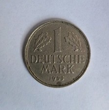 M&uuml;nze Bundesrepublik Deutschland 1 Deutsche Mark 1955 G,nat&uuml;rliche Patina