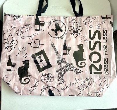 PINK PARIS BLACK CAT WINE HOLIDAY GIFT BAG Reusable ECO Shop Tote