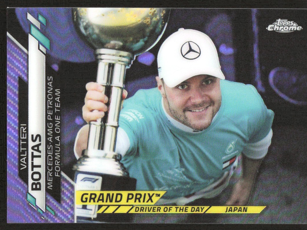 VALTTERI BOTTAS 2020 TOPPS CHROME FORMULA 1 PURPLE REFRACTOR #170 228/399