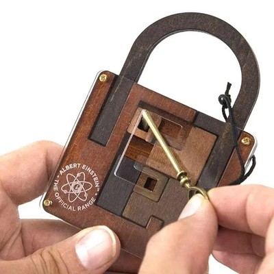 Challenging Classic Wooden Brainteaser Puzzle Game Perfect IQ Lock Challenge Toy