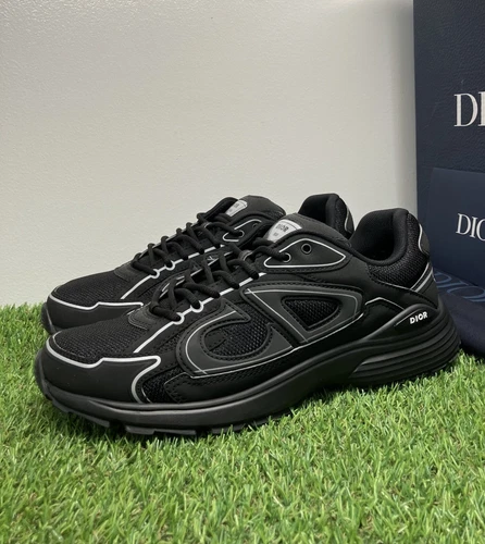 Taille 44 (11 US) Baskets réfléchissantes Dior B30 « Noir » EXCELLENT ÉTAT !