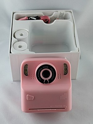 PHNIXGAM Kids Instant Print Camera with 2 Flash Lights, Children Selfie Digital
