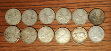 (12) Canada Silver Quarters Lot - All different Dates 1941-1968