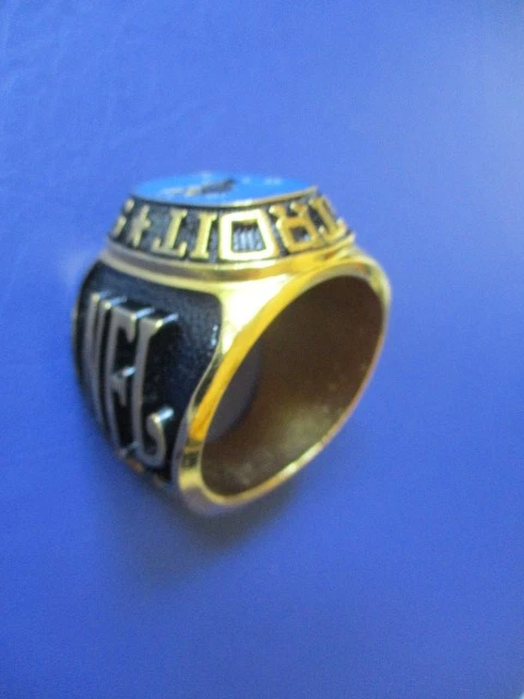 BARRY SANDERS HIGHLAND 完好 24KT 镀金 2 色硬币和戒指套装底特律狮子 — 第 4/4 张图片