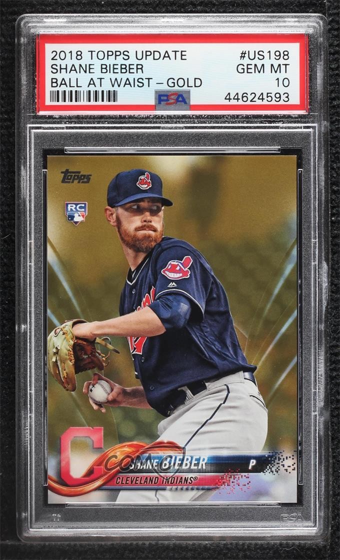 2018 Topps Update Gold 1606/2018 Shane Bieber #US198 PSA 10 GEM MT 5l2