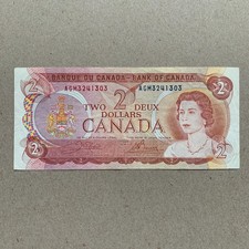 🇨🇦 1974 Canada $2 Dollar Bill Banknote Canadian 2 Dollar Currency Paper Money