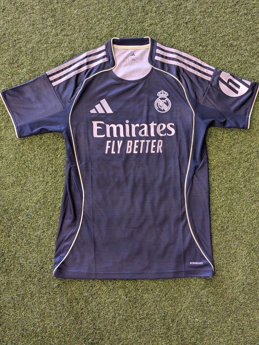 adidas Real Madrid Away Jersey 25/26 - Black/Gray | eBay