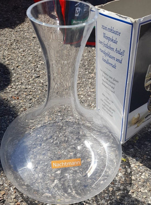 Nachtmann Dekanter aus transparentem Glas, mundgeblasen, Mundgeblasenes Glas