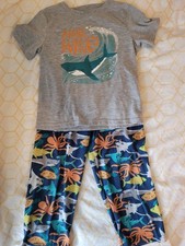 Carter's 5T Pajama Set 2 pc - Short Sleeves Shark Ocean Make Waves