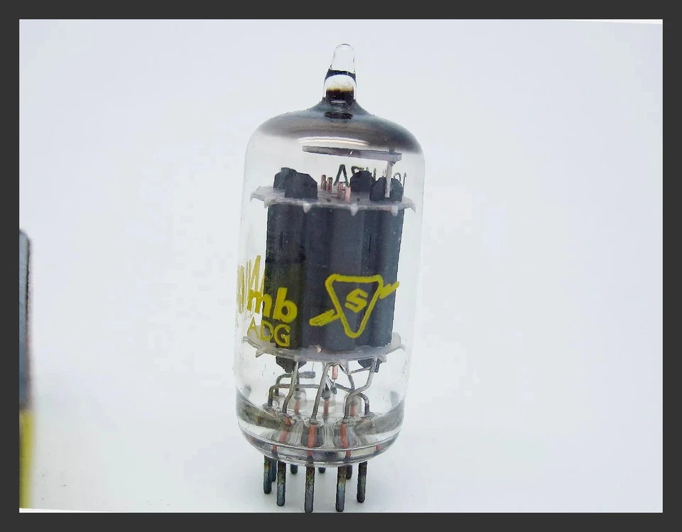 NOS Sylvania 12AU7A ECC82 Test Vgood Black Long Plates Triode Vacuum Tube - Image 4 of 4