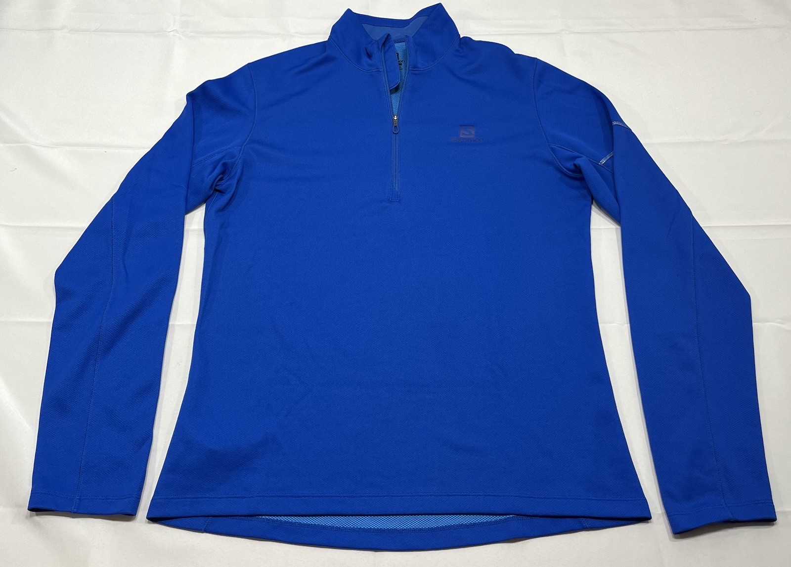 Salomon Maglione Uomo 1 4 Zip Finto Collo Base Strato Blu Uomo Grande Outdoor