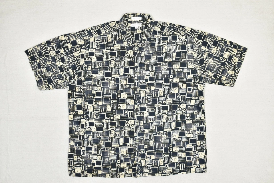 Pierre Cardin Men's Geometric Button Down Shirt Regular Size XXL Cotton - Image 3 of 4