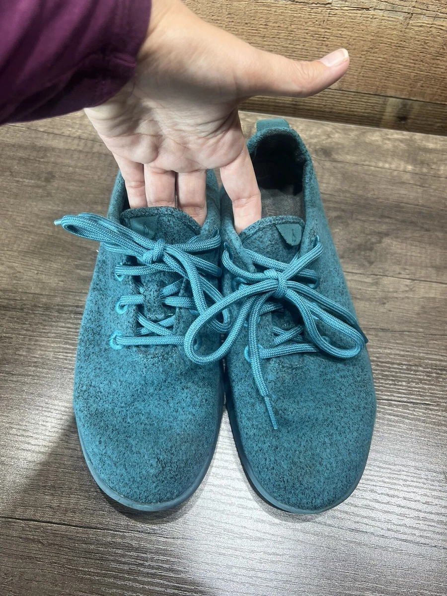 Allbirds Women's Tuke Teal Wool Runner Running Shoes Sneakers Size 9 | eBay