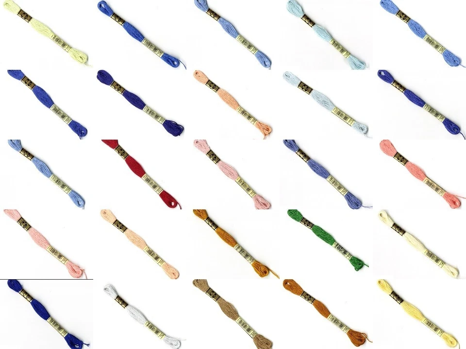 GENUINE DMC MOULINE STRANDED COTTON Colours 700 - 899   24% OFF 4 or MORE - Image 3 of 3