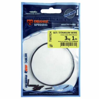 Raubfisch SET Titanium Vorfachsmaterial 10 Quetschhülsen Twitch Predator Wire 1m