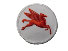 MOBIL OIL GAS STATION VINTAGE PATCH EMPLOYEE BADGE  FLYING HORSE PEGASUS