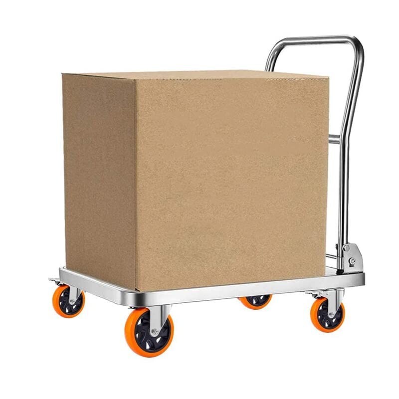 4 Ruote Per Carrelli Virsus Arancioni Con Freni - 100mm, Portata 400kg, Per Mobili E Carrelli - Foto 8