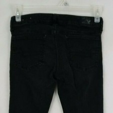American Eagle Outfitters Whiskered Black Super Stretch Jeggings Pants Size 6